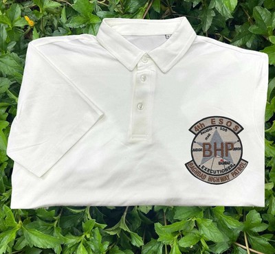 4th esos bhp oif desert embroidered patch polo shirt