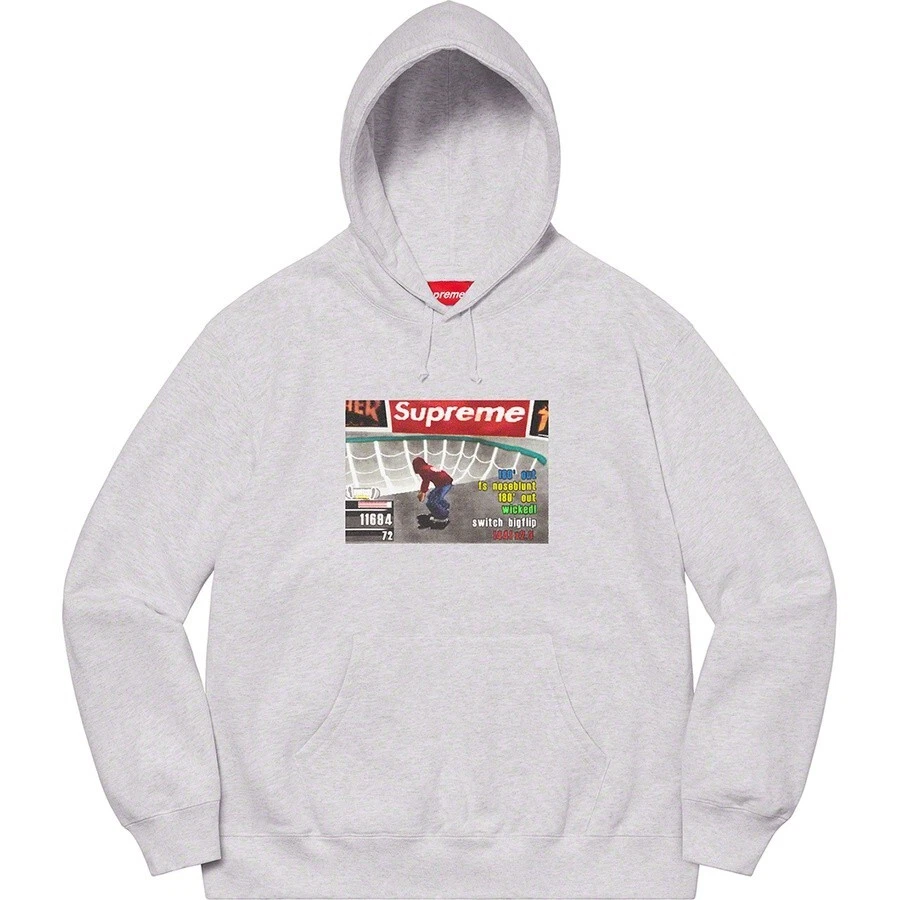 Sweat à capuche Supreme Thrasher gris cendre   Taille S