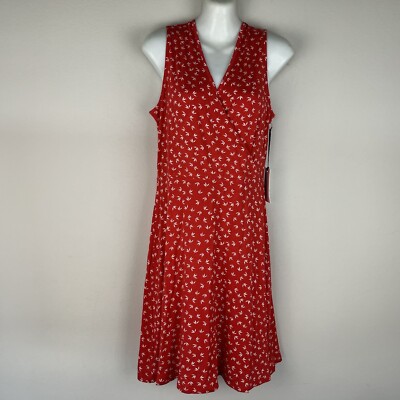 lily jersey midi tea dress Blue Block Print Floral Lily Dress Navy Floral / x-small main image 0