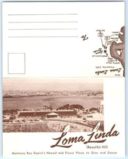 Double Postcard WATSONVILLE, California CA ~ LOMA LINDA Restaurant Dancing 1940s