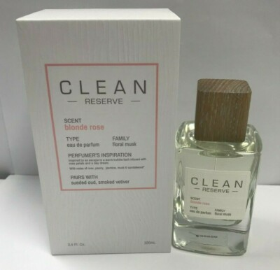 #ad Clean Reserve Blonde Rose By Clean 3.4 3.3 Oz Edp Spray For Women New In Box $29.99