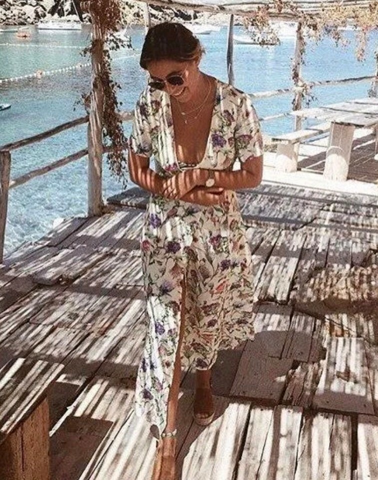 H&M Trend Lemon Floral Bird Wrap Kimono Midi Dress Size Eur 34 Bnwt