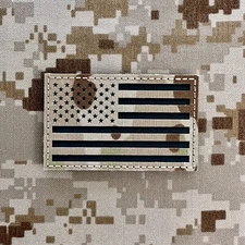 US American Flag Patch USA Arid Desert Multicam Morale Military IR - Hook & Loop