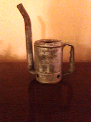 アンティーク雑貨 Vin. Swingspout Measuring l Oil Can Swingspout Measure Co. One Quart Vintage Oil Can Made USA in Great