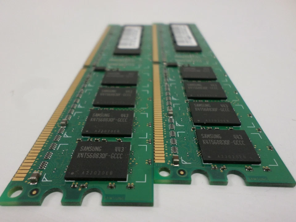 Lot of 2 Samsung M378T3354BZ0-CCC 256MB DDR2-400 (PC2-3200) PC2-3200U RAM Memory - Image 3 of 4