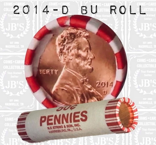 2014-D Lincoln Cent BRILLIANT UNCIRCULATED 50 Coin Roll *JB's Coins*