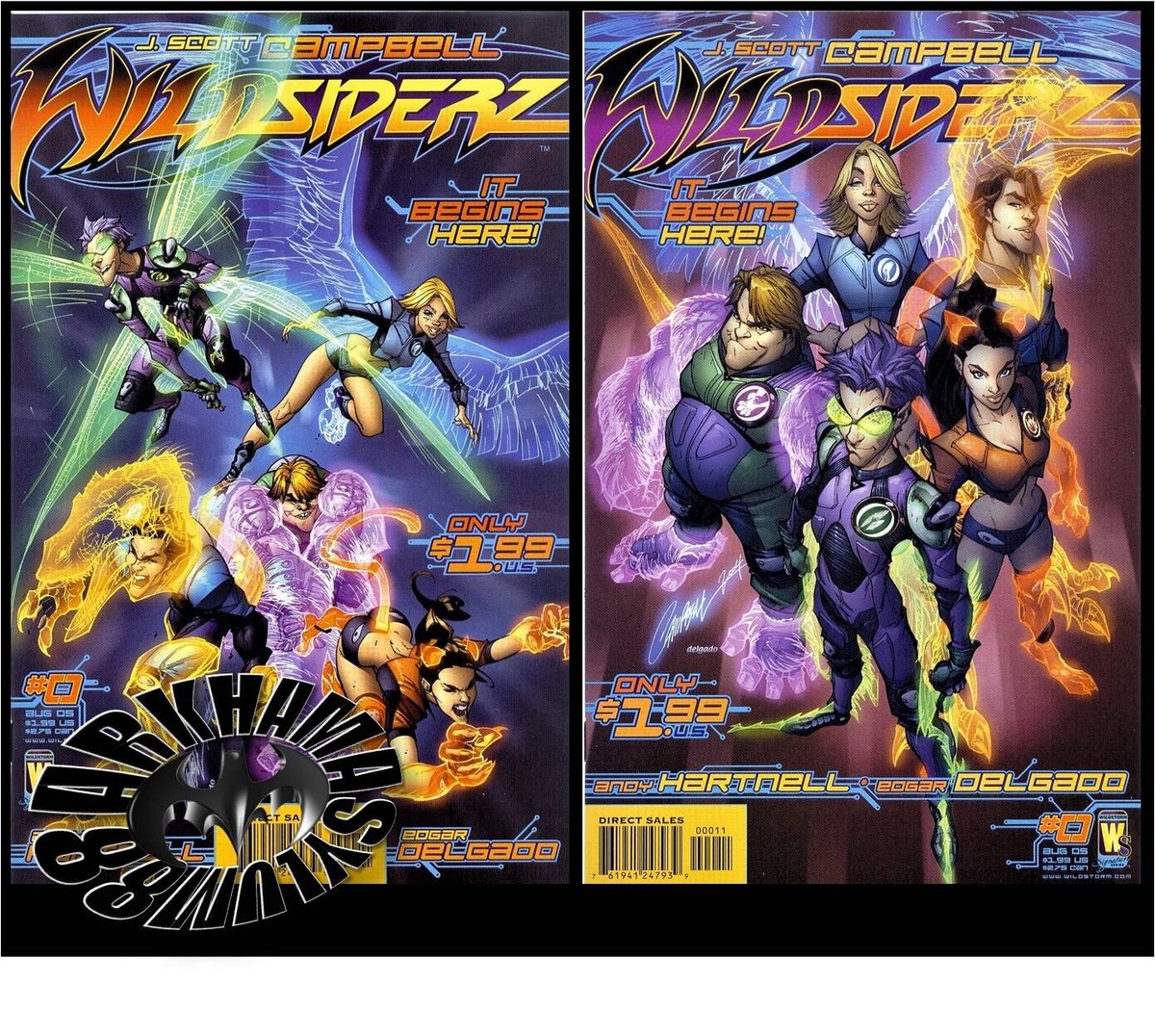 WILDSIDERZ #0(A+B;8/05)J.SCOTT CAMPBELL(DC/WILDSTORM)LOW PRINTED