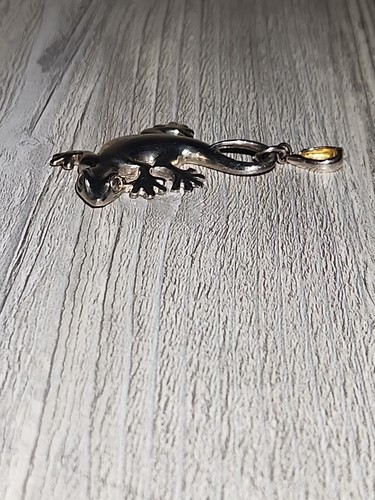 Sterling Silver Unbranded Gecko Keychain/pendant