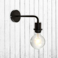 Wandleuchte Metall Matt Schwarz Industrial Design Ellenbogen Wandlampe Schlicht
