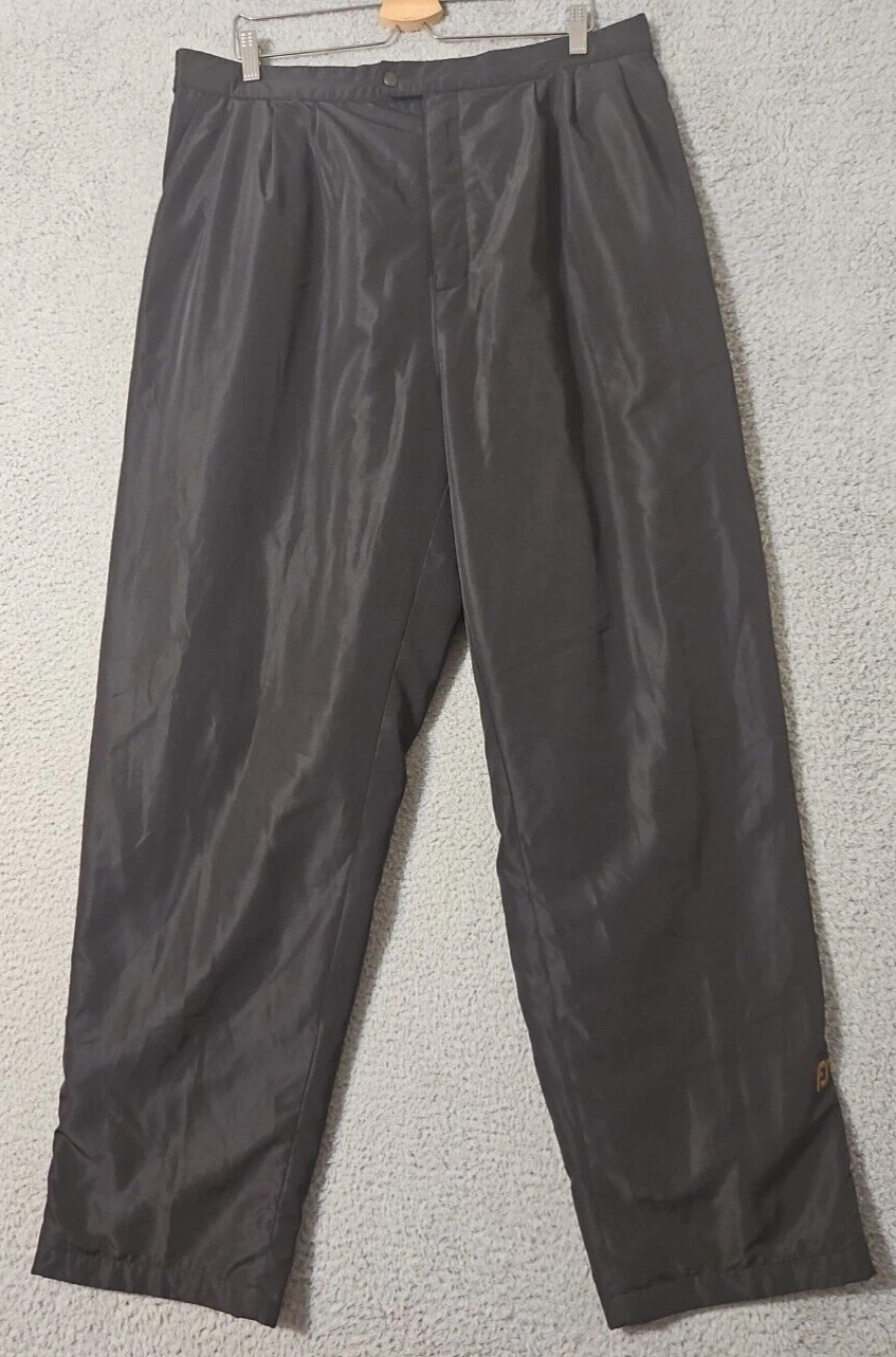 Men's FootJoy Dryjoys Waterproof Rain Golf Pants Adjustable Drawstring Black 2XL