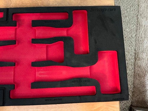 Snap-on Tools NEW RED FOAM ORGANIZER for 3pc Soft Face Hammer Set FMHBFE02BR - Foto 6 di 13