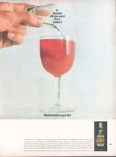 1961 Wolfschmidt Vodka Tomato Juice Vintage Print Ad Bloody Mary Cocktail Photo