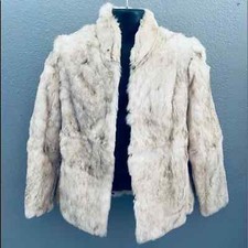Split End Vintage 1970s 100% Rabbit Fur Coat - Medium