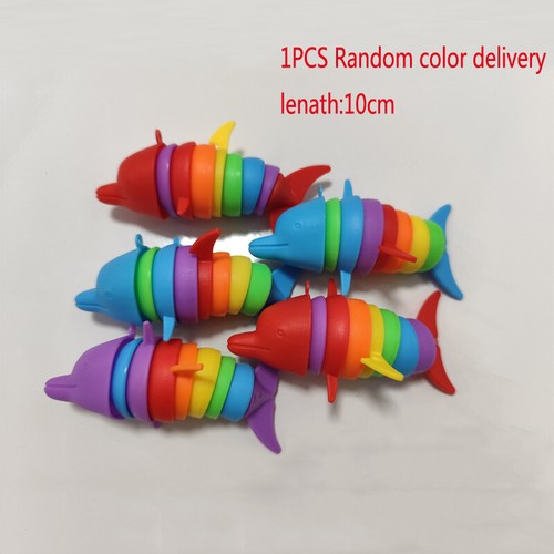 3D Slug Fidget Toy Colorful Slug Snail Toy Articulated Flexible All Ages Relief - Photo 27/32