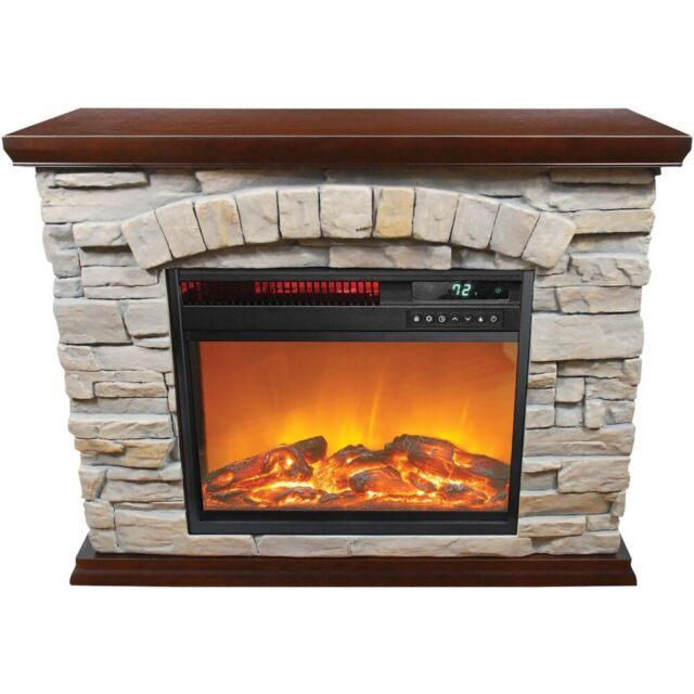 Lifesmart Large Square Infrared Faux Fireplace u0026 Surround - FP2043 for sale  online | eBay