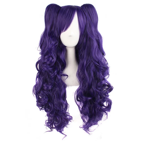 Mapof Beauty 28" Long Wavy Cosplay Wigs Lolita Curly Wavy 2 Ponytail Hair - Picture 18 of 47