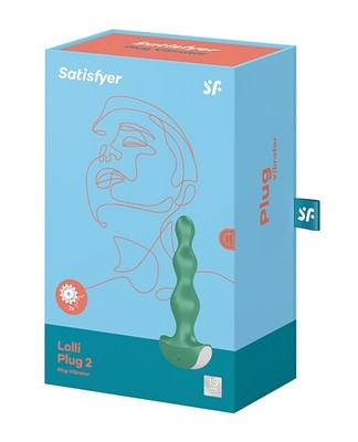 Satisyfer Lolli Plug 2 Green Powerful and Super Strong Deep Plug Vibrator, New