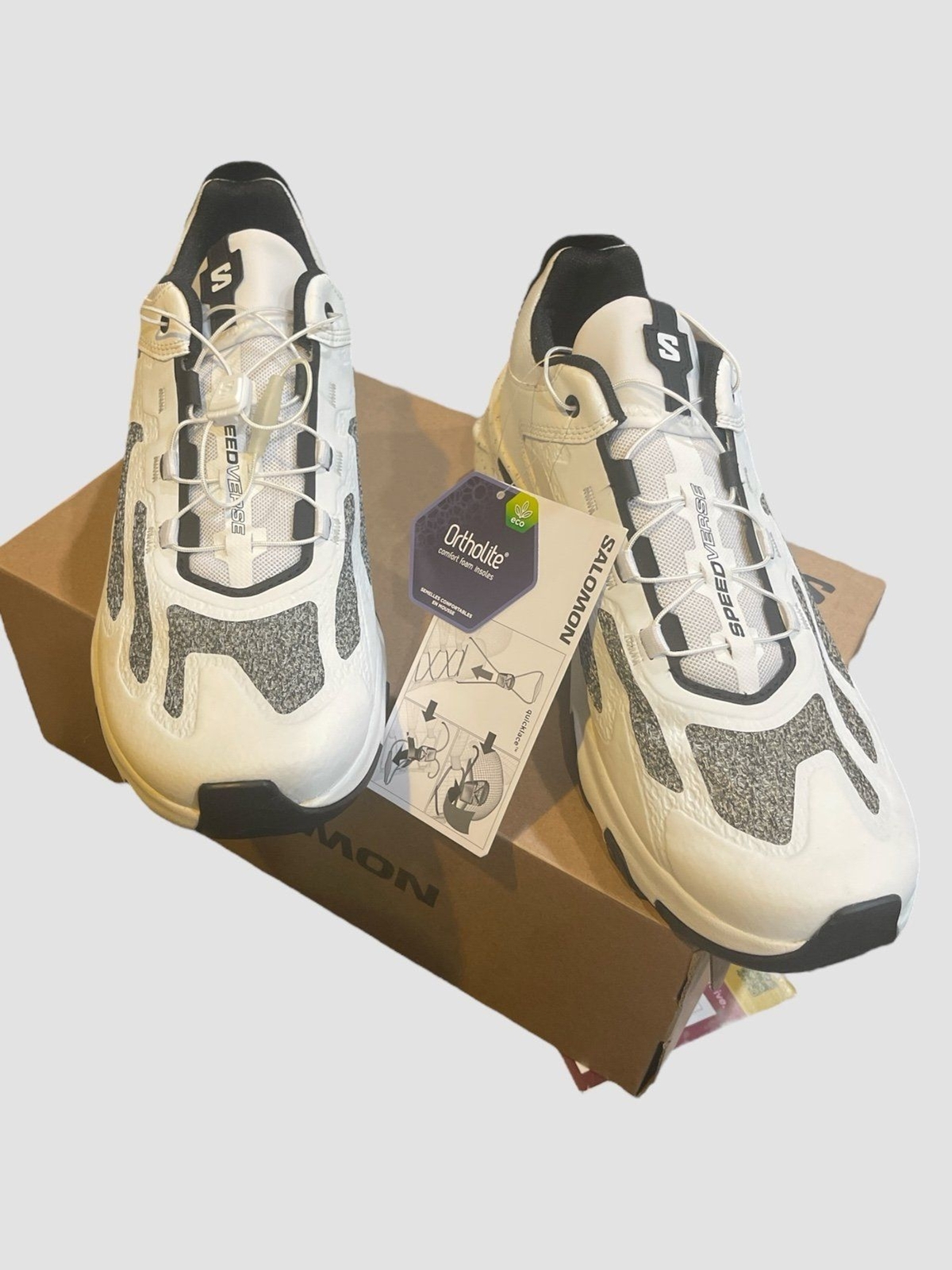 Salomon Speedverse Sneakers Atletiche PRG Bianco Vaniglia Taglia 10.5US Uomo Nuove con scatola