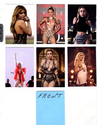 MILEY CYRUS    CUSTOM   NOVELTY TRADING CARD 6 CARDS   SET