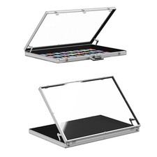 Aluminium Acryl Vitrine Box Klar verschließbar Münzen/Karten/Schmuck aufbewahren