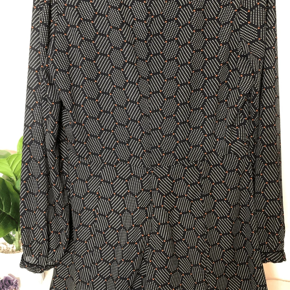 Женский комбинезон Harlyn с геометрическим принтом с длинным рукавом черный размер маленький - Изображение 3 из 4