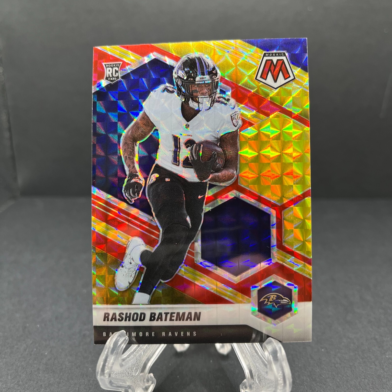2021 Panini Prizm Mosaic Rashod Bateman #310 Rookie /80 Baltimore Ravens