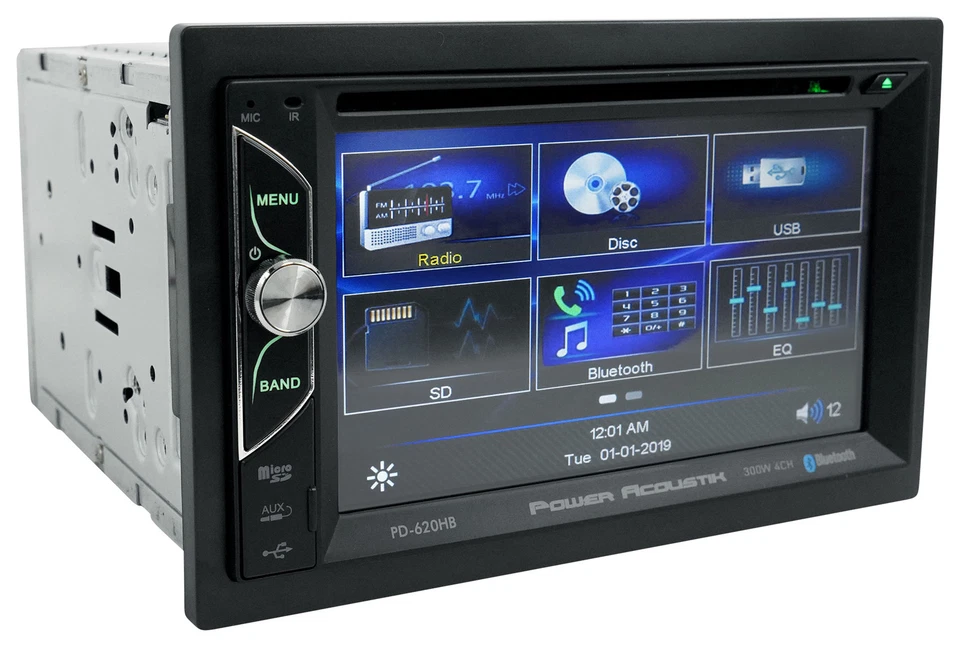 Power Acoustik PD-620HB 6.2” Car Monitor DVD/CD Receiver w/Bluetooth+Back-up Cam - Image 4 of 4