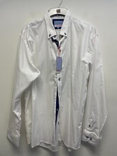 VICHI MENS PURE COTTON FORMAL LS SHIRT IN WHITE SIZE 2XL BNWT (S047)