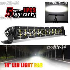 Dual Row 14inch 480w Led Light Bar Spot Flood Combo Work Car Atv Suv 15 16