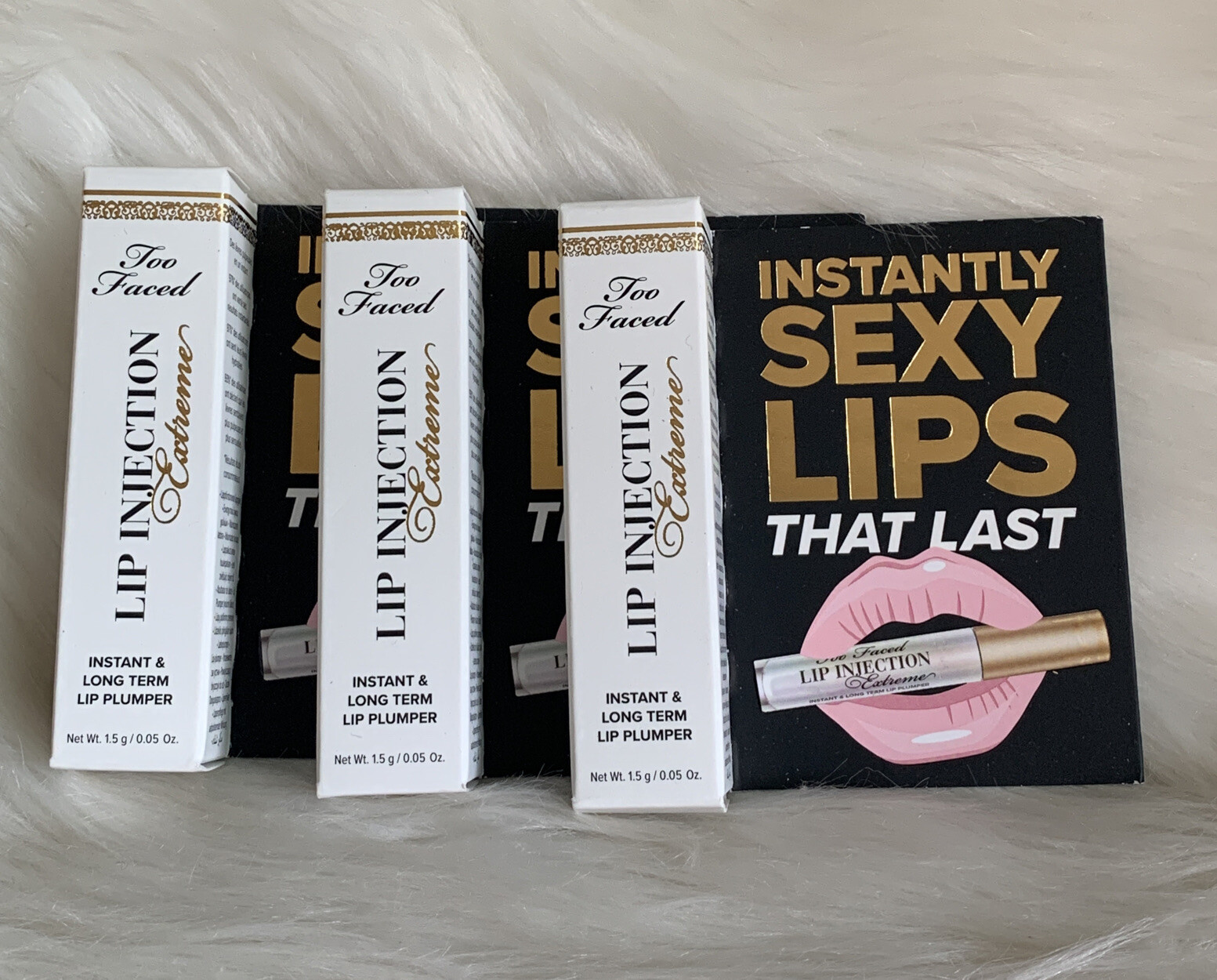 3*Too Faced Lip Injection Extreme Instant & Long Term Lip Plumper 1.5g ...