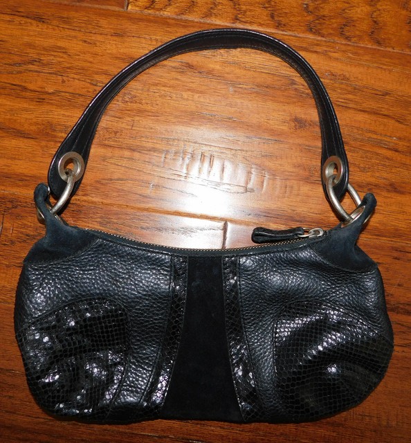BANANA REPUBLIC Black genuine leather SHOULDER BAG handbag purse eBay