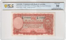 Australia 1939 Sheehan McFarlane 10 Shillings Banknote PCGS VF 30 #6585