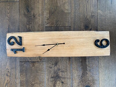 Stabuhr aus massiver Eiche