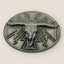 Vintage Siskiyou Buckle Co. Longhorn Skull Belt Buckle Western Style Made In USA