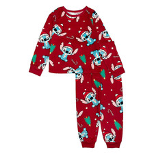Lilo and Stitch Pajamas Set Girls 6 8 10 Shirt Pants Disney Christmas Holiday