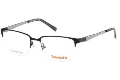 Timberland TB1564 002 Matte Black Semi Rimless Metal Eyeglasses Frame 53-18-140