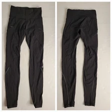 Lululemon Leggings 4 Cadence Crusher Tight 28" Black Pockets W5AISS