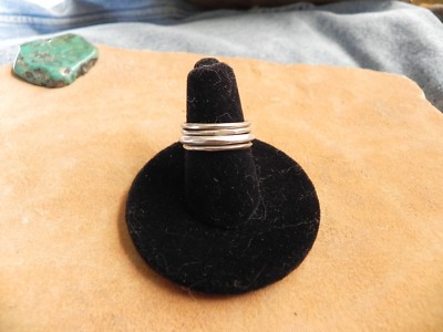 4 gehämmerte Sterling Silber STACKERS Ring Größe 6