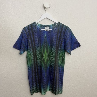 Hype T-Shirt Herren Blau Grün Gr. M Gaming Abstrakt Muster Print