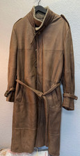 Gucci Leather Jacket Trench Coat Shearling Li...