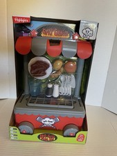 RARE Highlights BBQ Grill Play Set Food Cart. Ages 3 . 17 Piece Set.
