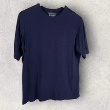 Coolibar Navy Blue Morada Everyday Short Sleeve T-shirt Tee UV Sun Protection L