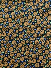 JoAnn Fabric 100 Cotton Pumpkins Candy Halloween Fabric BTY