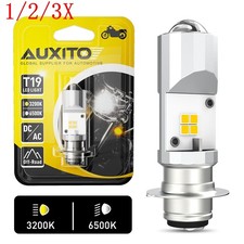 1/2/3X Moto ATV UTV Blanco y Ámbar T19 P15D Faro LED Bombilla X1