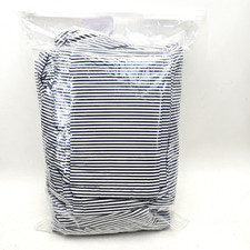 Brooklinen Classic Percale Core Sheet Set Queen Size Black & White Stripes