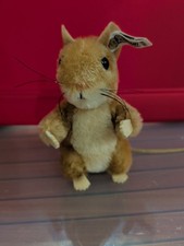 Rare Vintage Steiff 1986 Alice Friends Dormouse Hamster 0148/13 Mohair Tags...