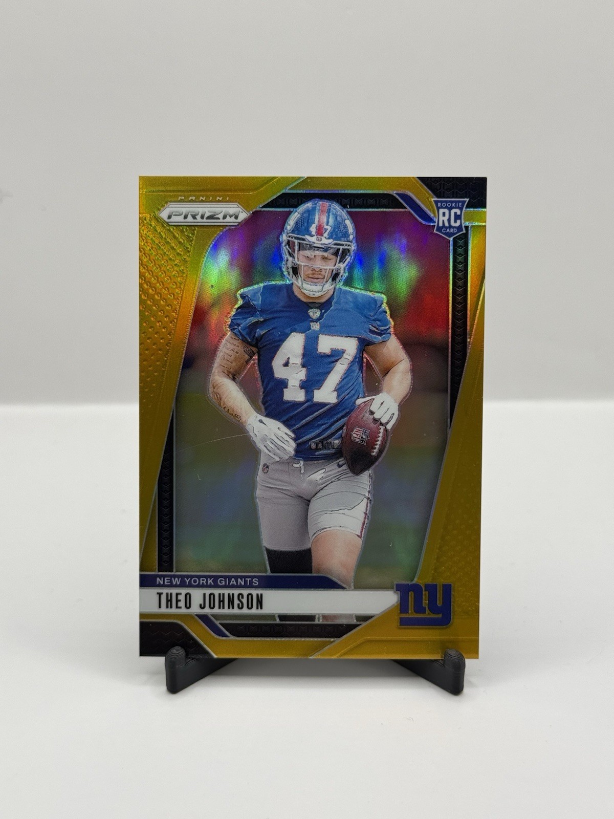 2024 Panini Prizm - Rookies Theo Johnson #390 Gold Prizm /10 (RC)