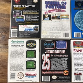 NES Custom Game Case Lot Of  8 Wheel Of Fortune Jeopardy Family Feud + More