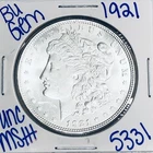 1921 BU UNCIRCULATED MORGAN SILVER DOLLAR AUTHENTIC U.S. MINT FREE SHIPPING 5331