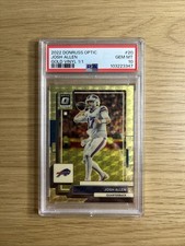 2022 Donruss Optic Josh Allen Gold Vinyl 1/1 PSA 10